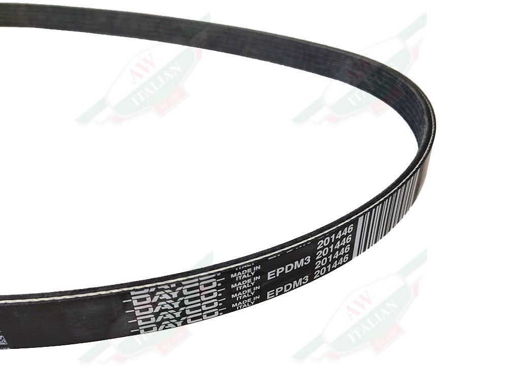 black ribbed drive belt