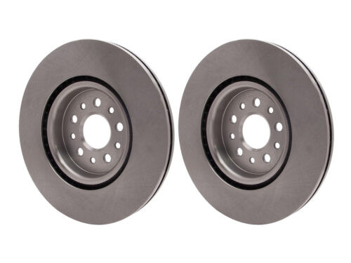 grey metal disc brake rotor pair
