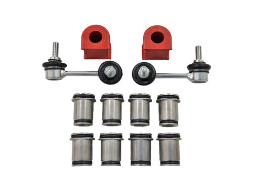 metal cylinders with rods and red bushings