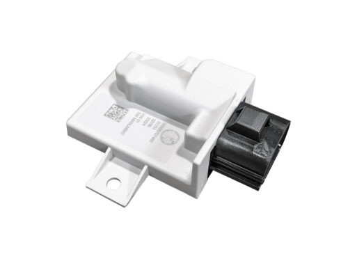 white rectangle with tab and black plug