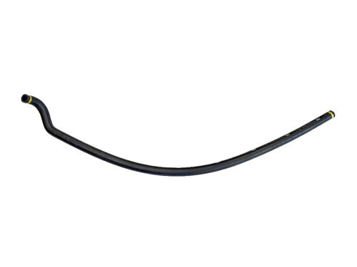 black rubber curved hose