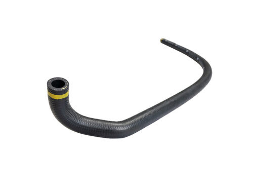 black rubber curved hose