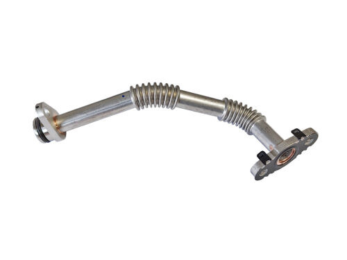 metal pipe with flanged ends and accordion in center