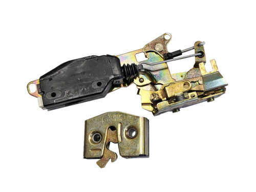 gold and black door lock striker