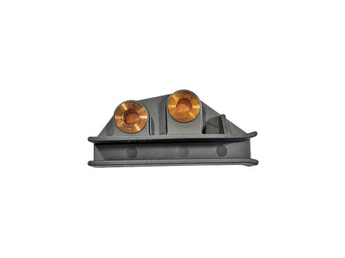 black triangular bracket with gold circles