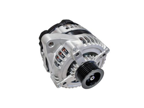 silver and black alternator