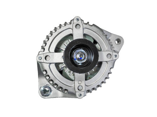 silver and black alternator