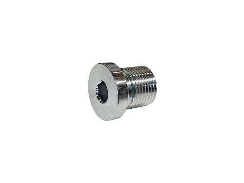 silver threaded hex plug