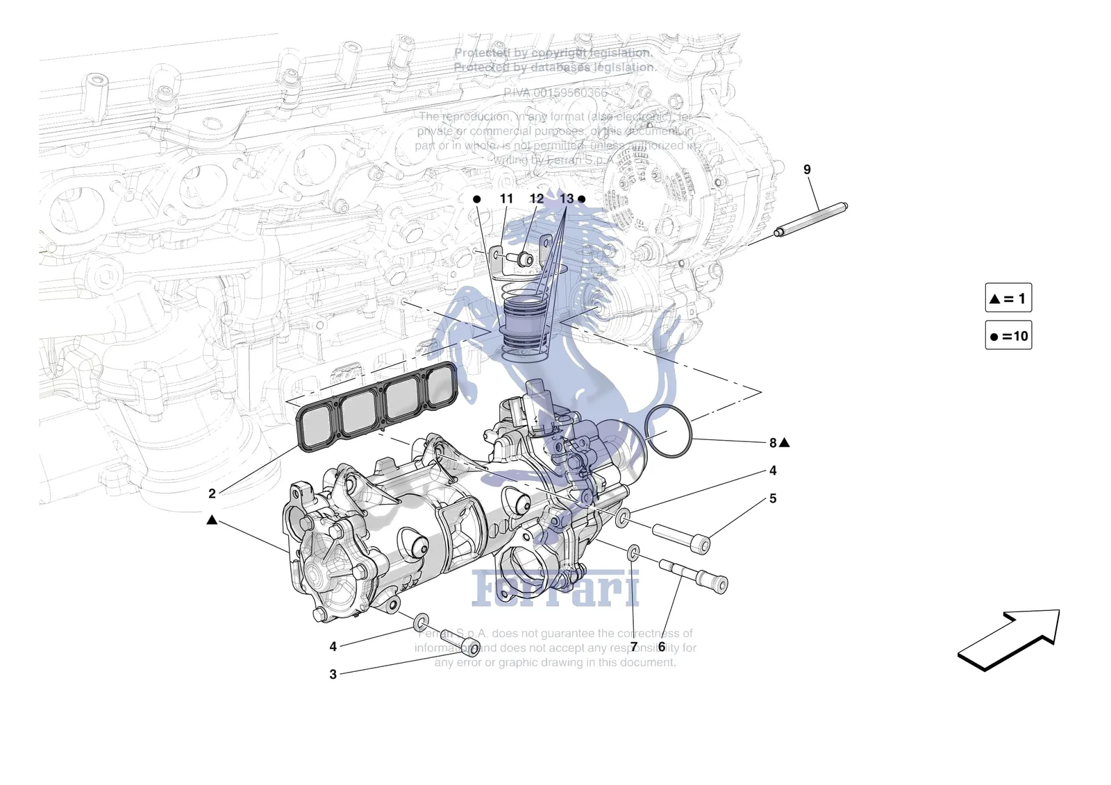 Ferrari 12 Cilindri Spider [ENGINE] - B.12 - ENGINE OIL PUMP exploded diagram