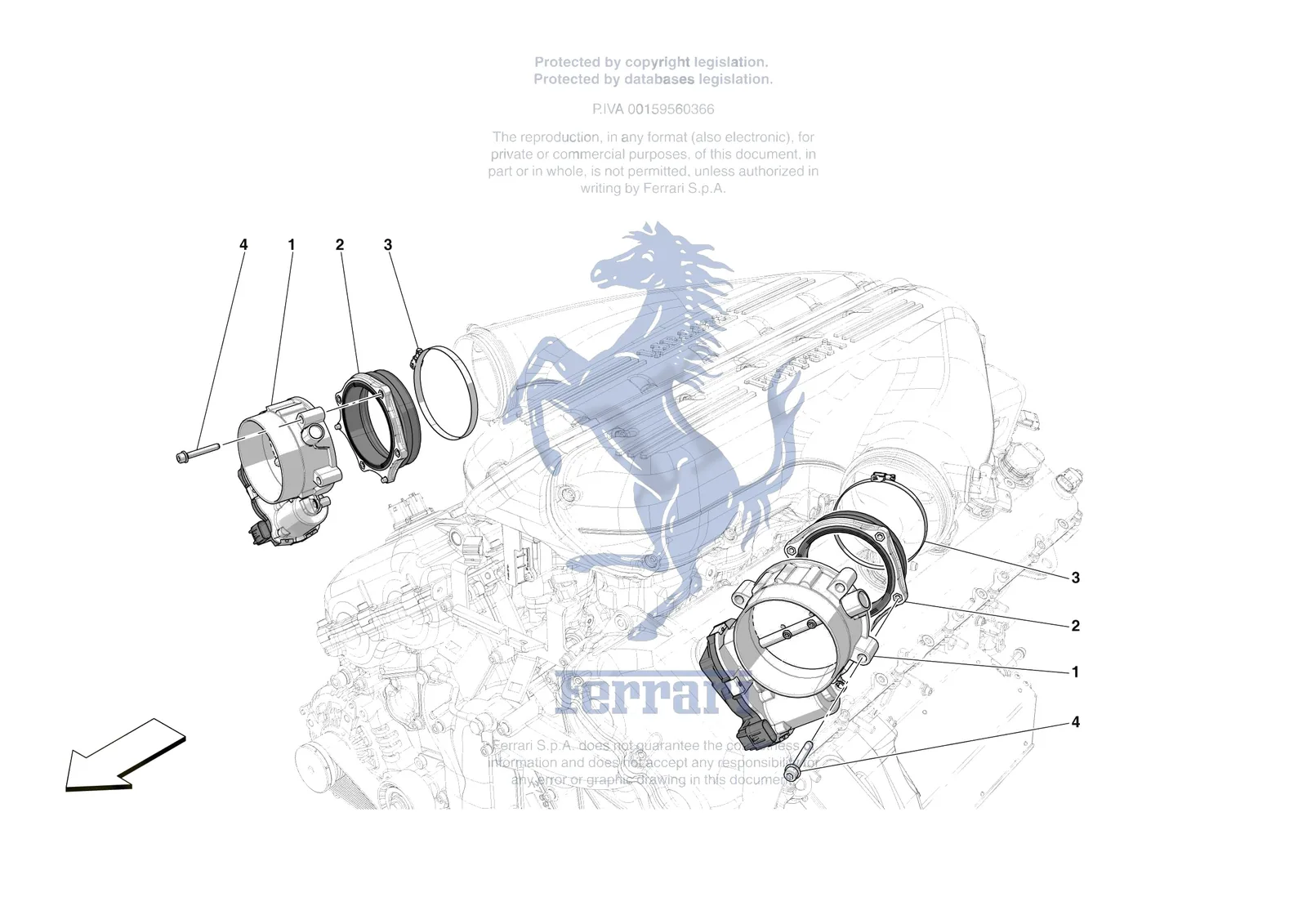 Ferrari 12 Cilindri Spider [ENGINE] - B.15 - INJECTION CONTROL exploded diagram