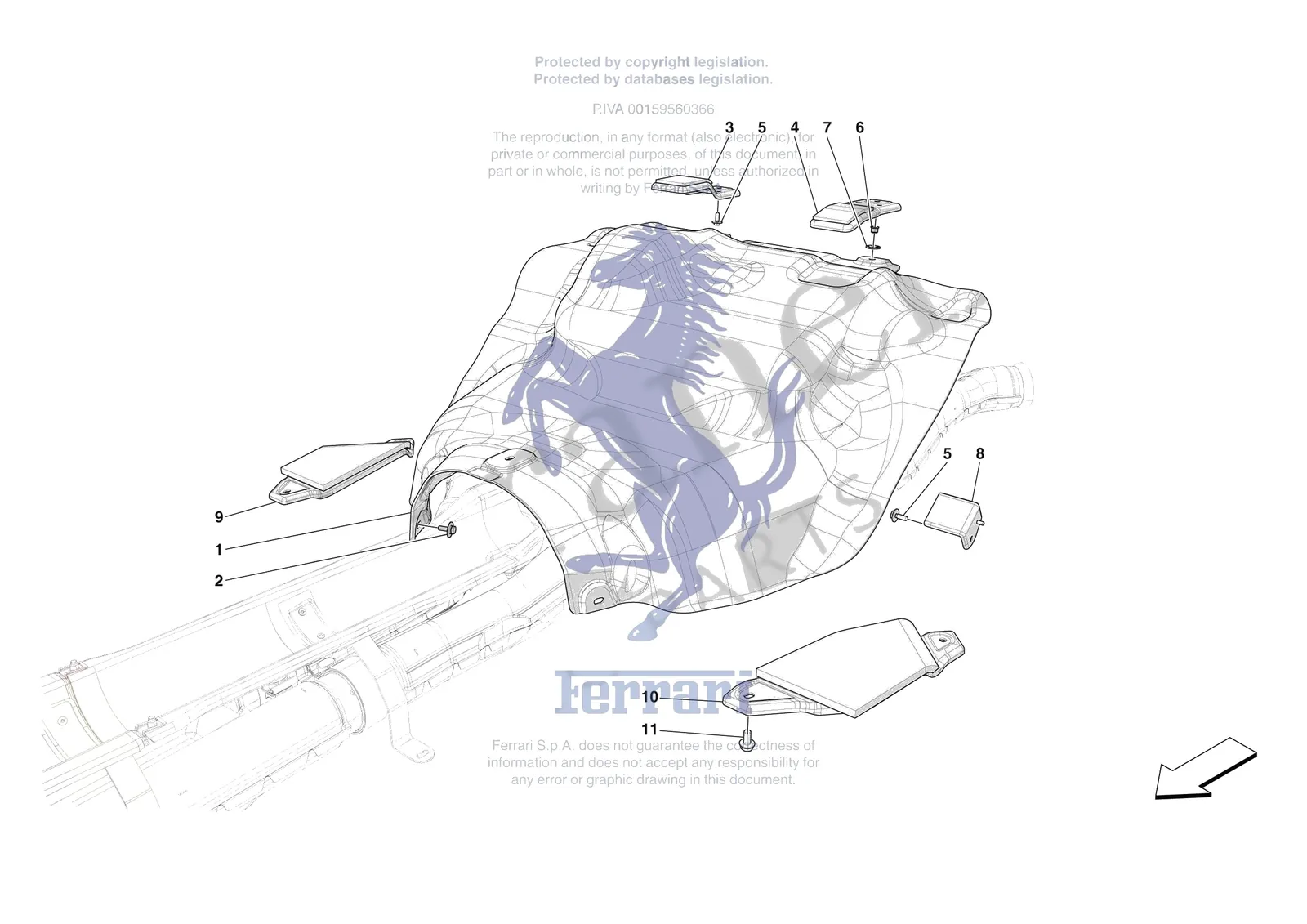 Ferrari 12 Cilindri Spider [MECHANICAL SYSTEM] - D.12 - TANK MOUNTS exploded diagram