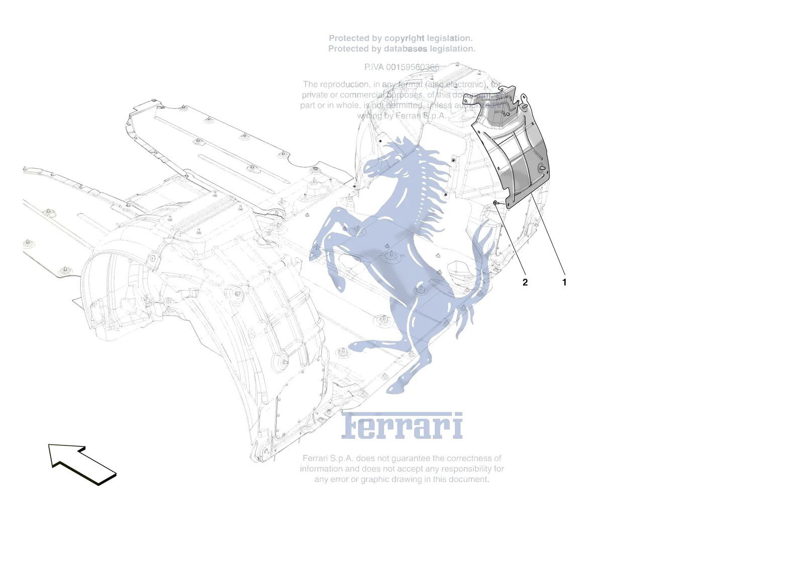 Ferrari 12 Cilindri Spider [VEHICLE TRIM] - E.24 - REAR AIR INTAKES exploded diagram