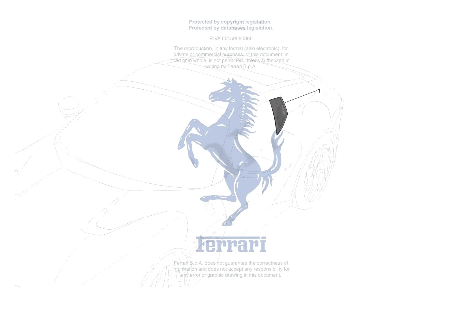 Ferrari 12 Cilindri Spider [VEHICLE TRIM] - E.27 - SIDE WINDOWS exploded diagram