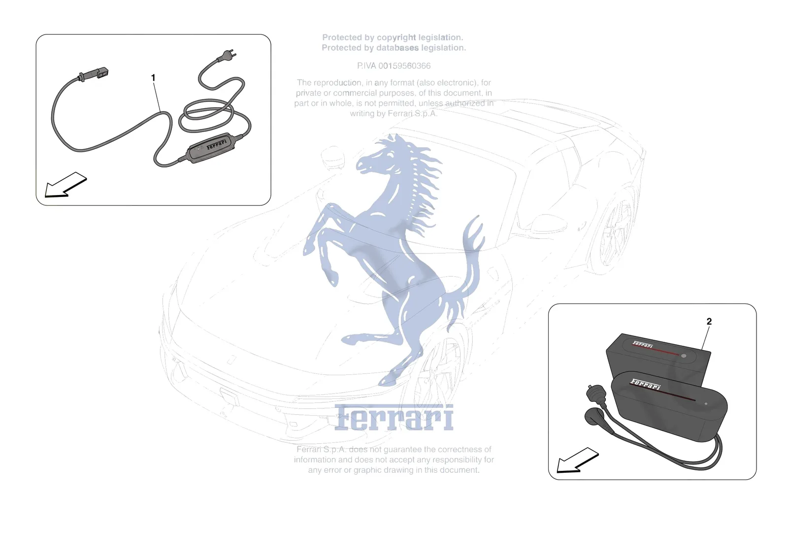 Ferrari 12 Cilindri Spider [ELECTRICAL SYSTEM] - F.02 - BATTERY CHARGING SYSTEM exploded diagram