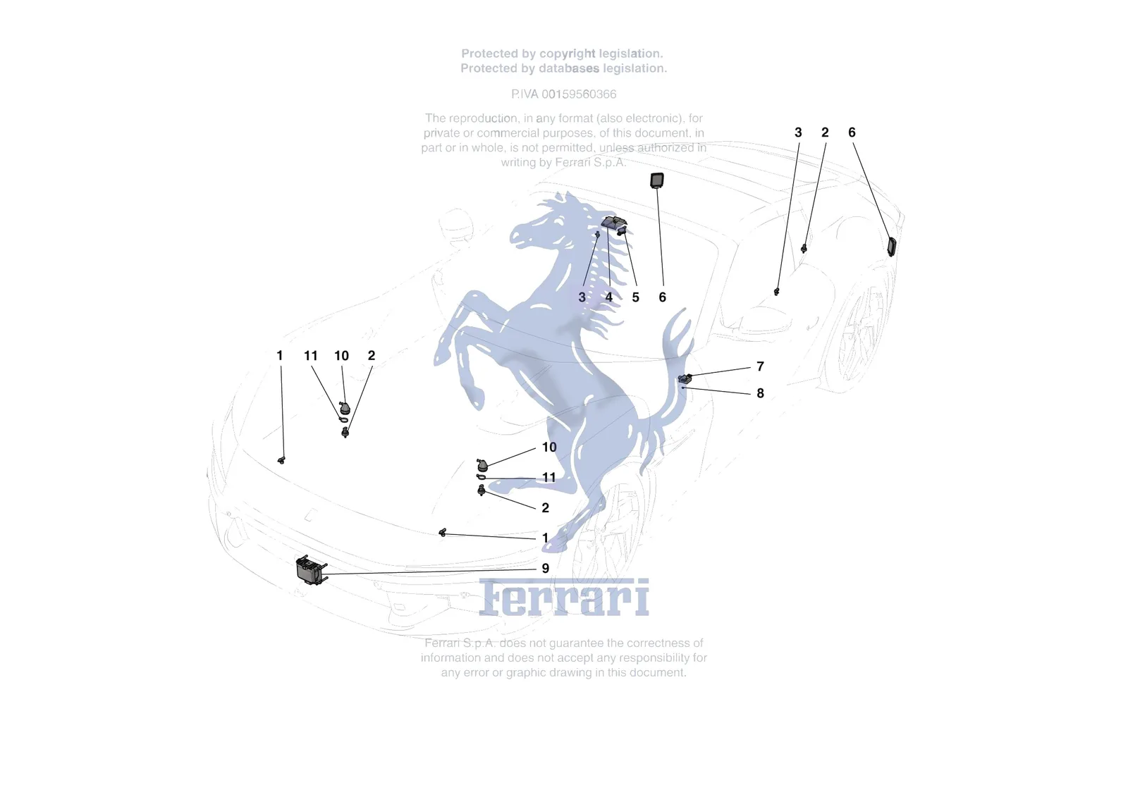 Ferrari 12 Cilindri Spider [ELECTRICAL SYSTEM] - F.16 - ADAS exploded diagram