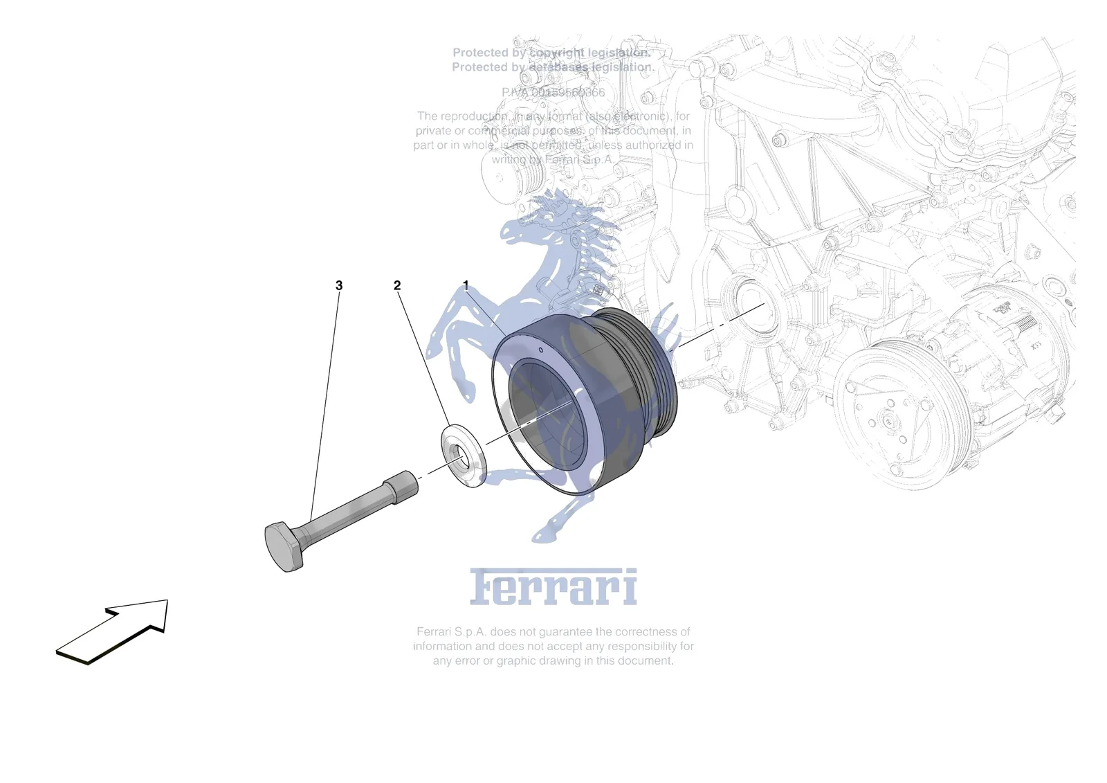 Ferrari 12 Cilindri [ENGINE] - B.07 - TORSION DAMPER exploded diagram
