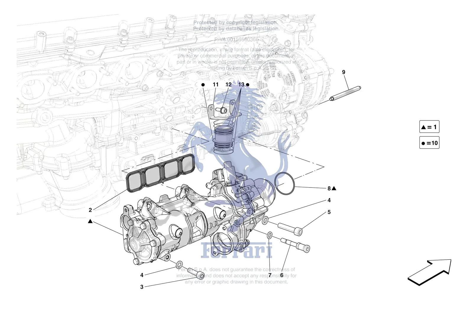 Ferrari 12 Cilindri [ENGINE] - B.12 - ENGINE OIL PUMP exploded diagram