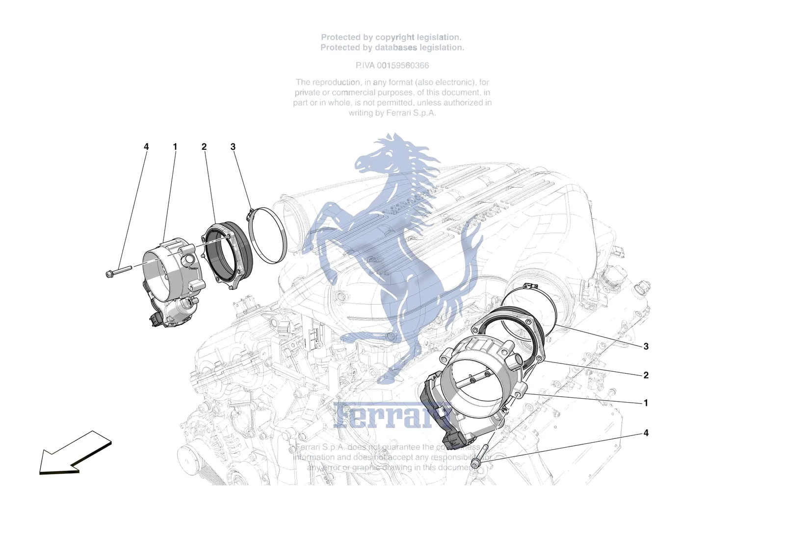 Ferrari 12 Cilindri [ENGINE] - B.15 - INJECTION CONTROL exploded diagram