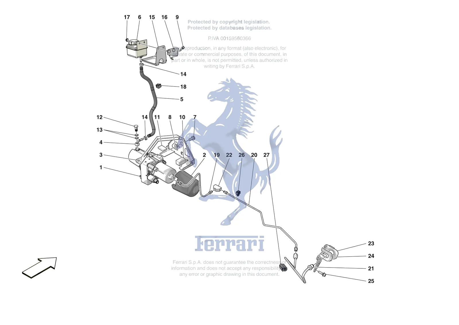 Ferrari 12 Cilindri [MECHANICAL SYSTEM] - D.18 - LIFTING THE VEHICLE exploded diagram