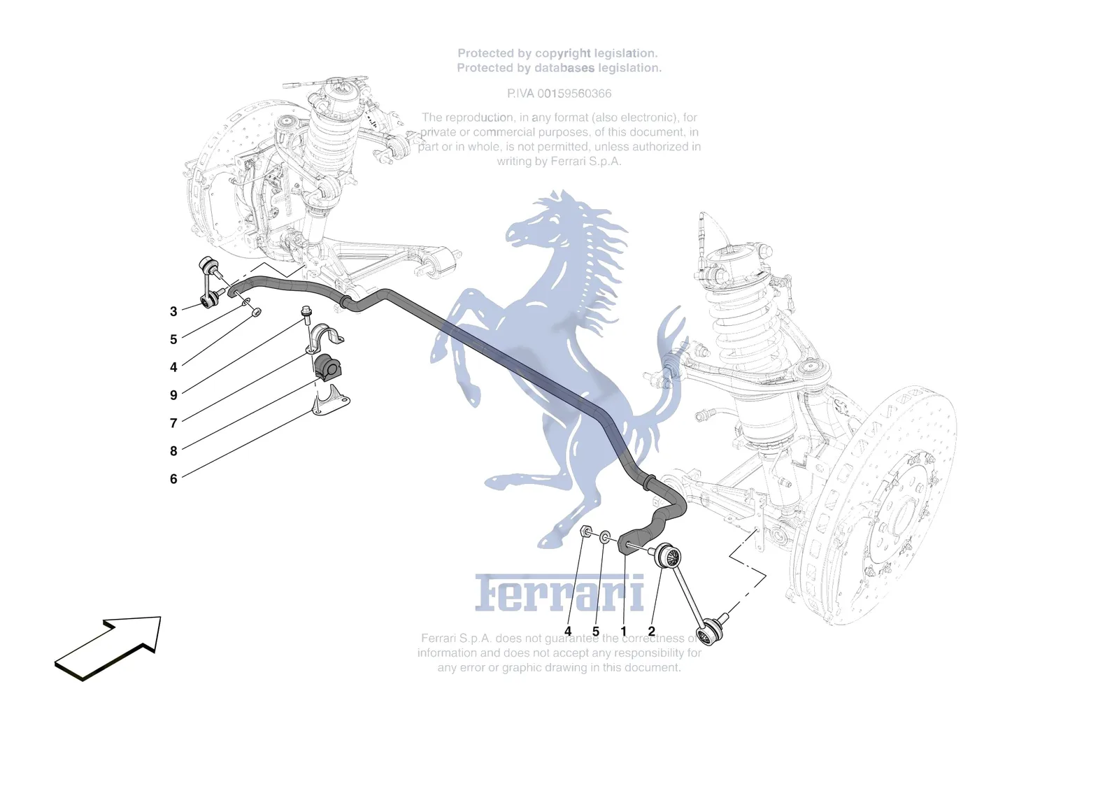 Ferrari 12 Cilindri [MECHANICAL SYSTEM] - D.26 - FRONT TORSION BAR exploded diagram