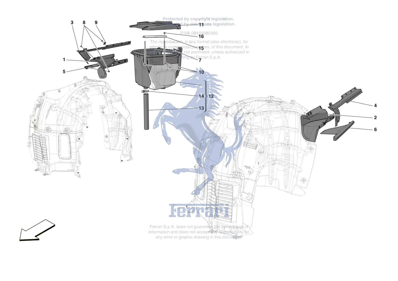 Ferrari 12 Cilindri [VEHICLE TRIM] - E.23 - LATERAL AIR INTAKES exploded diagram