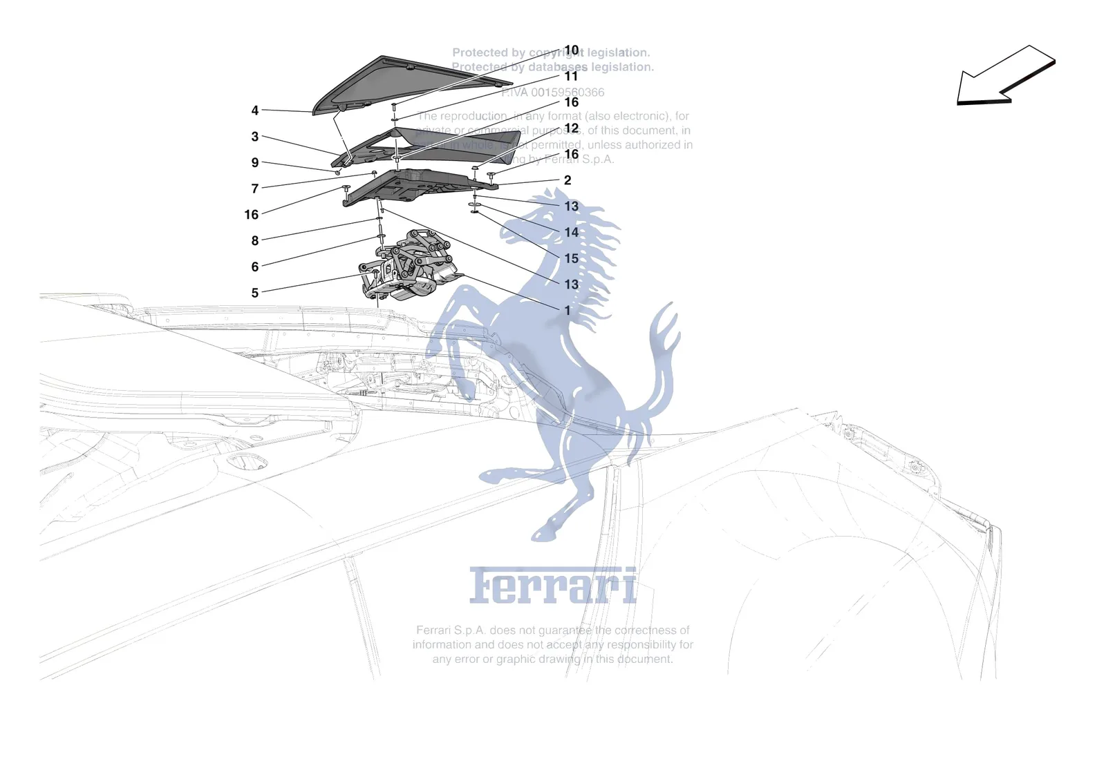 Ferrari 12 Cilindri [VEHICLE TRIM] - E.42 - REAR ACTIVE AERO exploded diagram