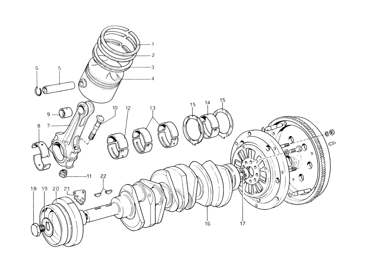 Crankshaft, Connecting Rods & Pistons