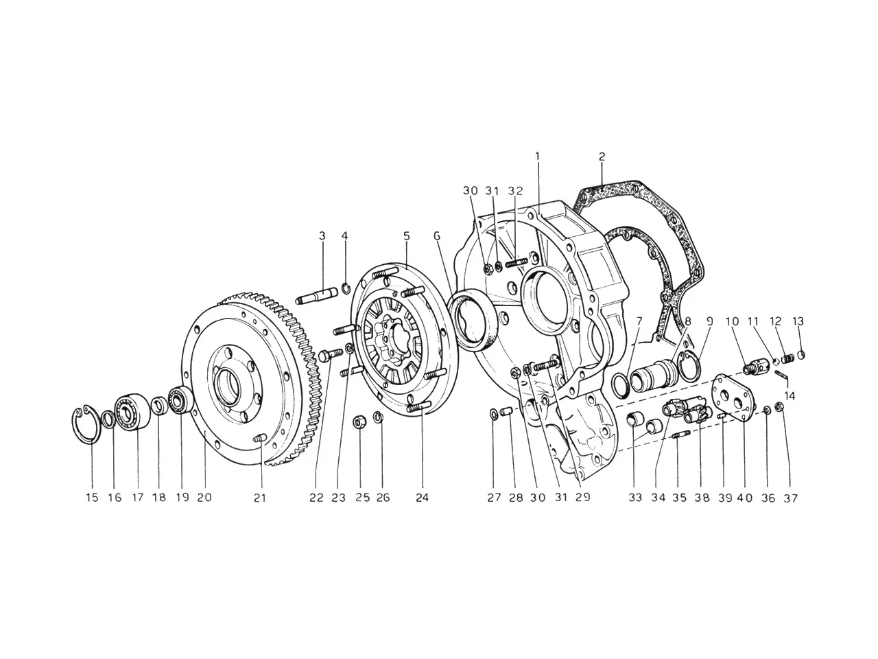 Flywheel And Intermediate Gear Box Housing