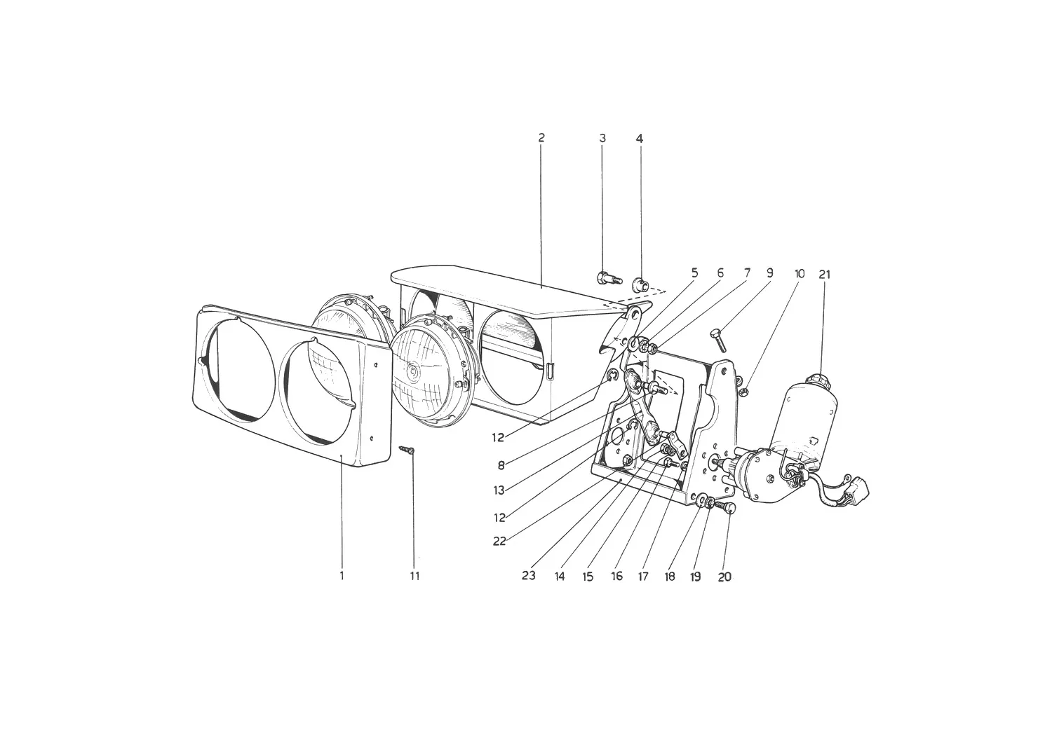 Headlights Lifting Device