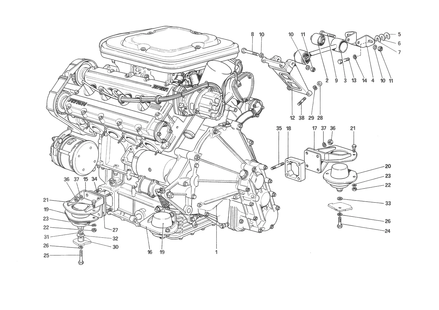 Engine - Gearbox And Supports