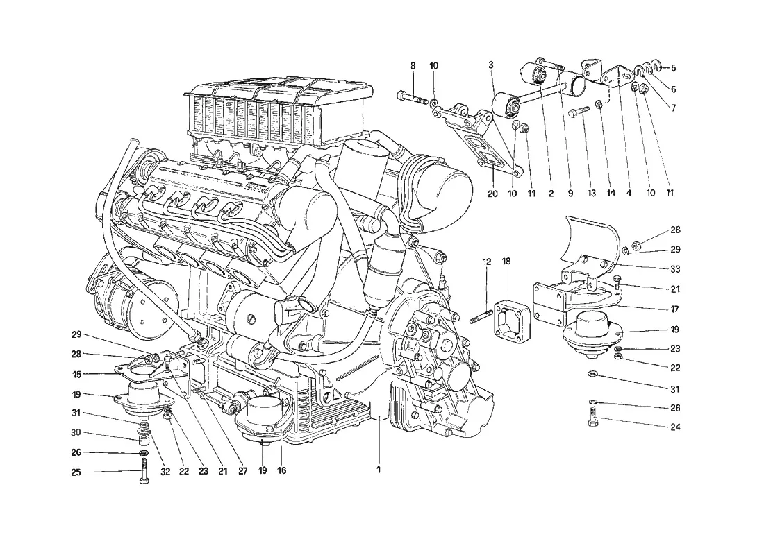 Engine - Gearbox & Supports