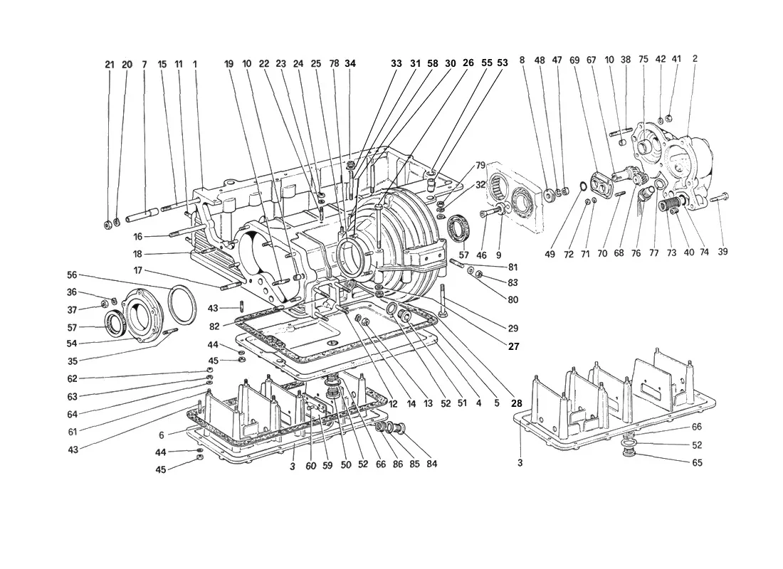 Gearbox - Differential Housing And Oil Pump