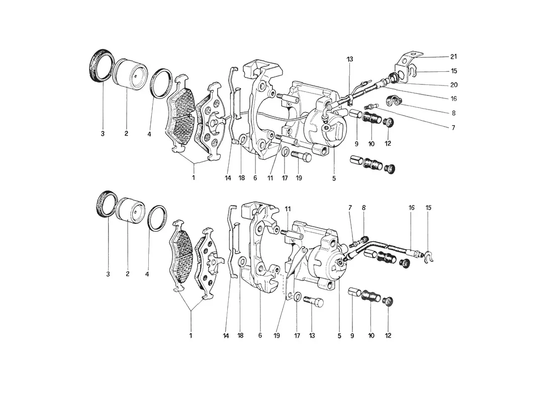 Calipers For Front And Rear Brakes