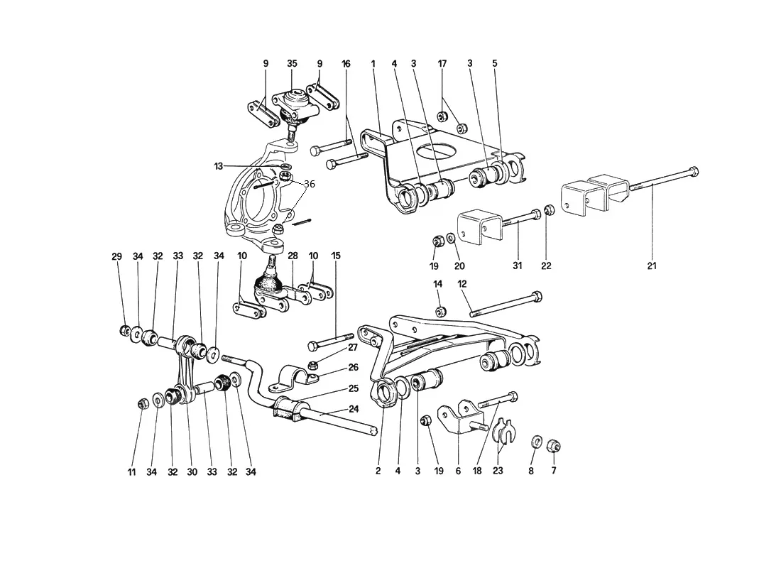 Front Suspension -Wishbones (Up To Car No. 76625)