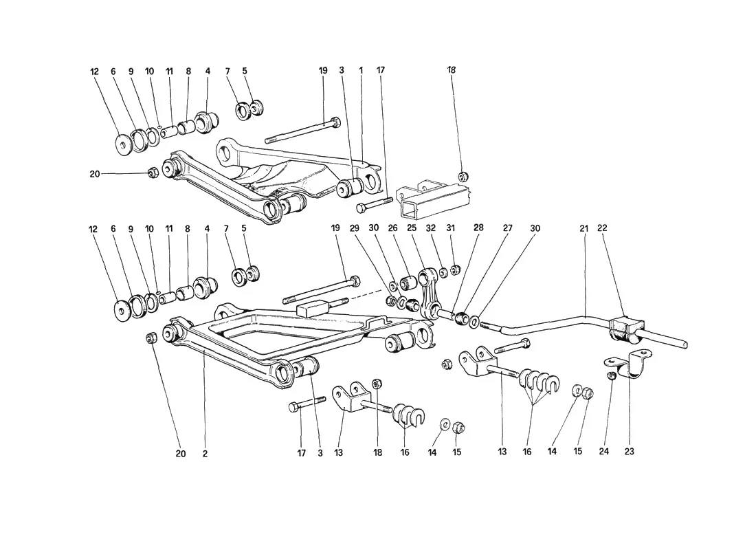 Rear Suspension - Wishbones (Upto Car No. 76625)