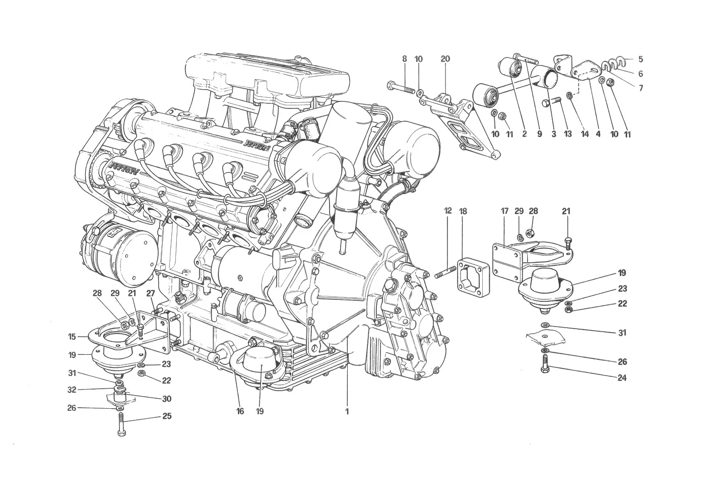 Engine - Gearbox And Supports