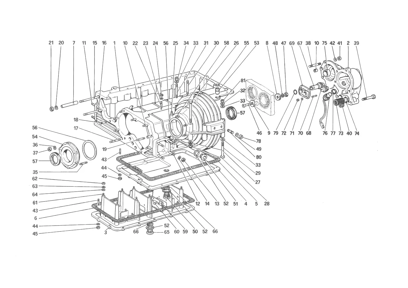 Gearbox - Differential Housing And Oil Sump