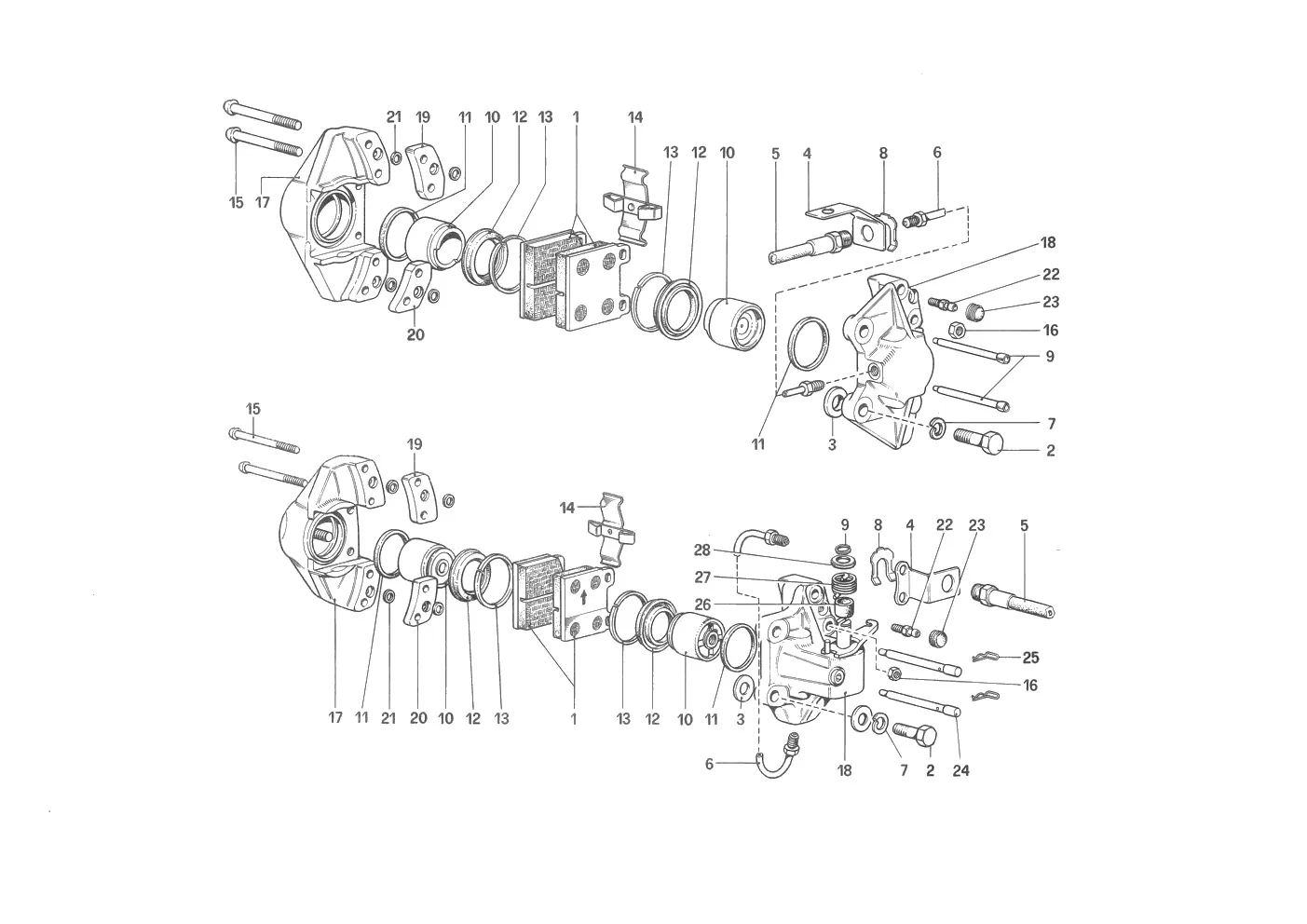 Calipers For Front And Rear Brakes