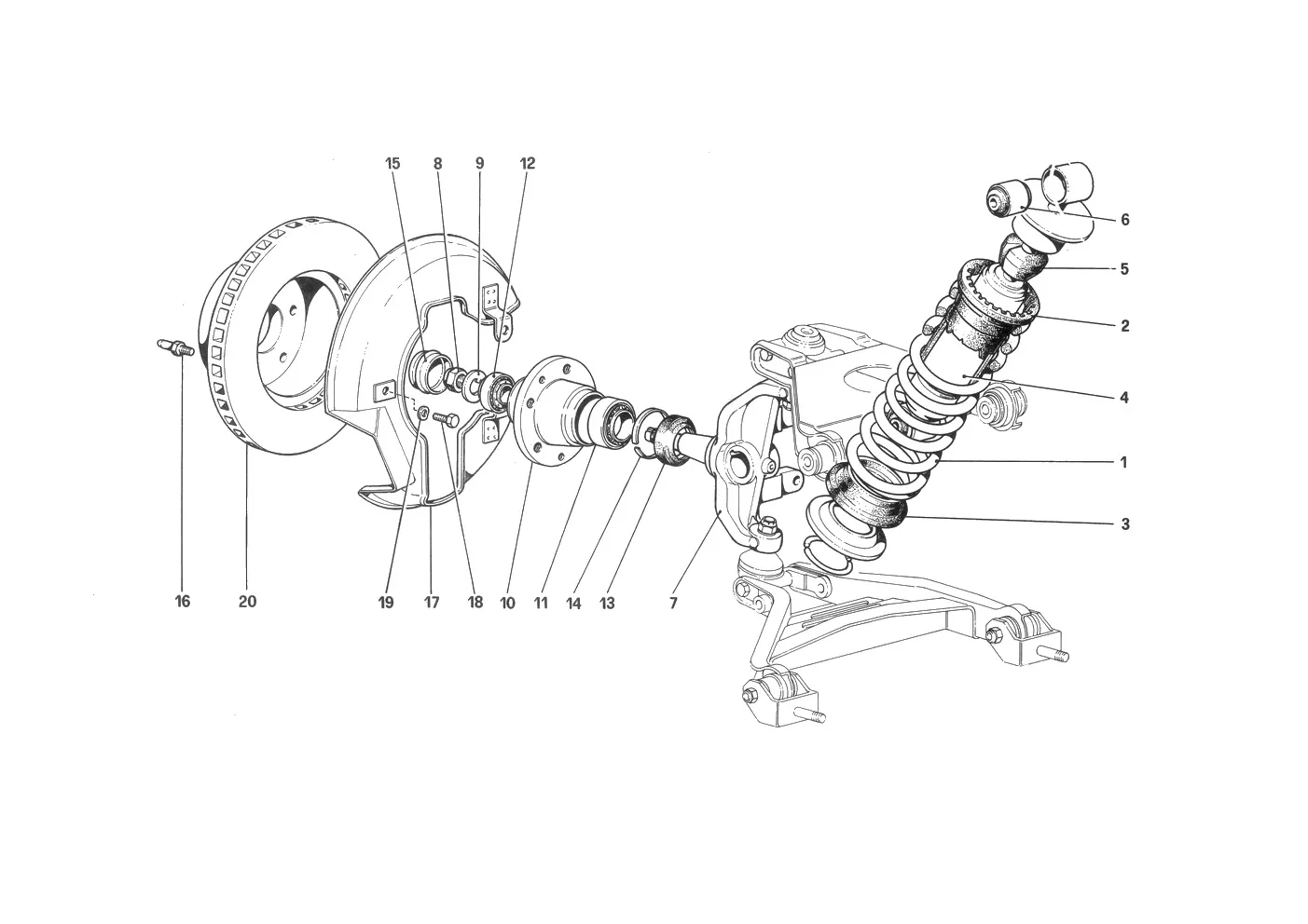 Front Suspension - Shock Absorber And Brake Disc