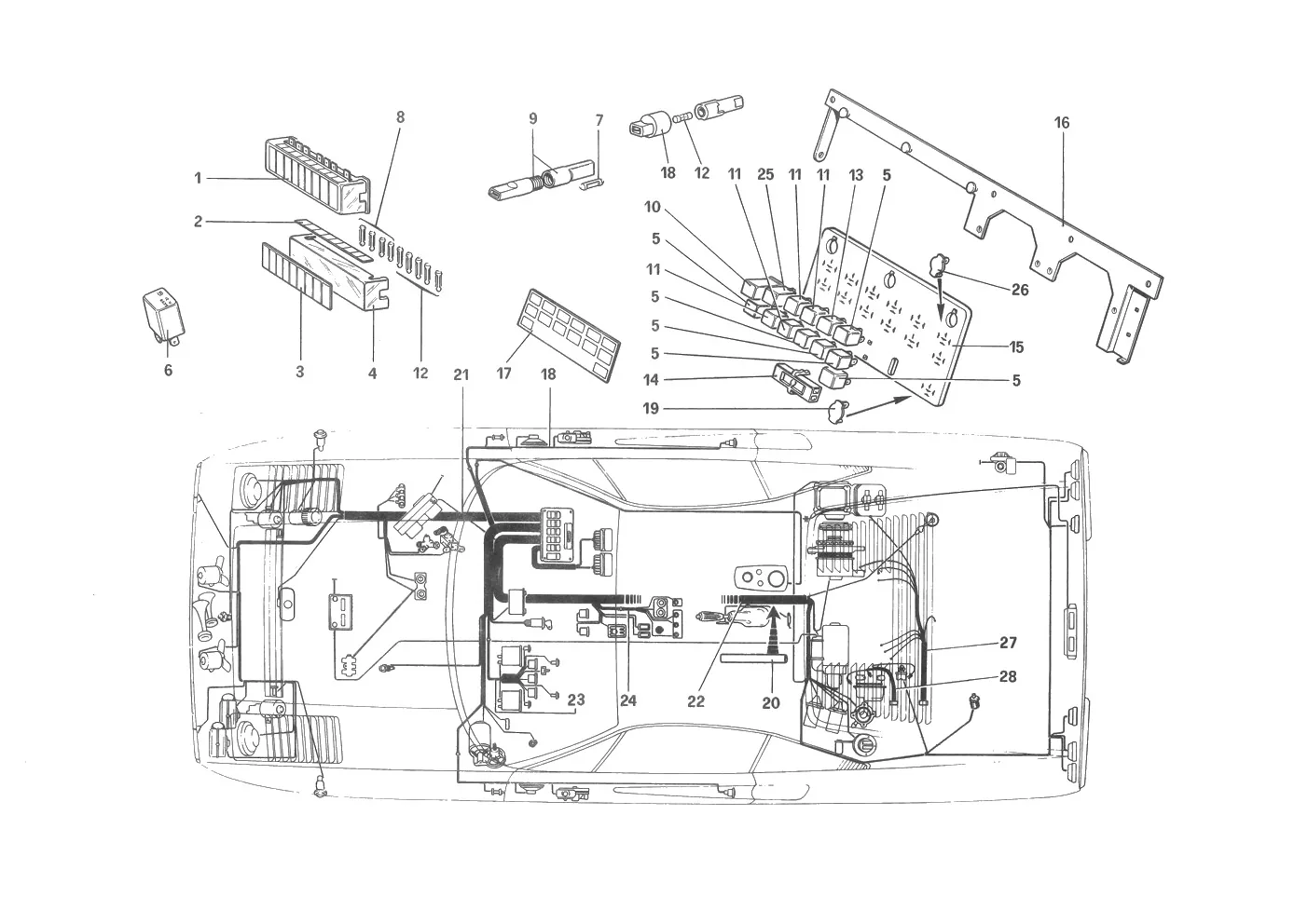 Electrical System - Cables, Fuses And Relays