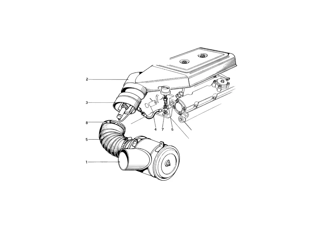 Ferrari 246 Dino GT Coupe & Spyder (From Ch 02132) Air Filter With Ant -Smog Device (Variants For Usa Versions) exploded diagram
