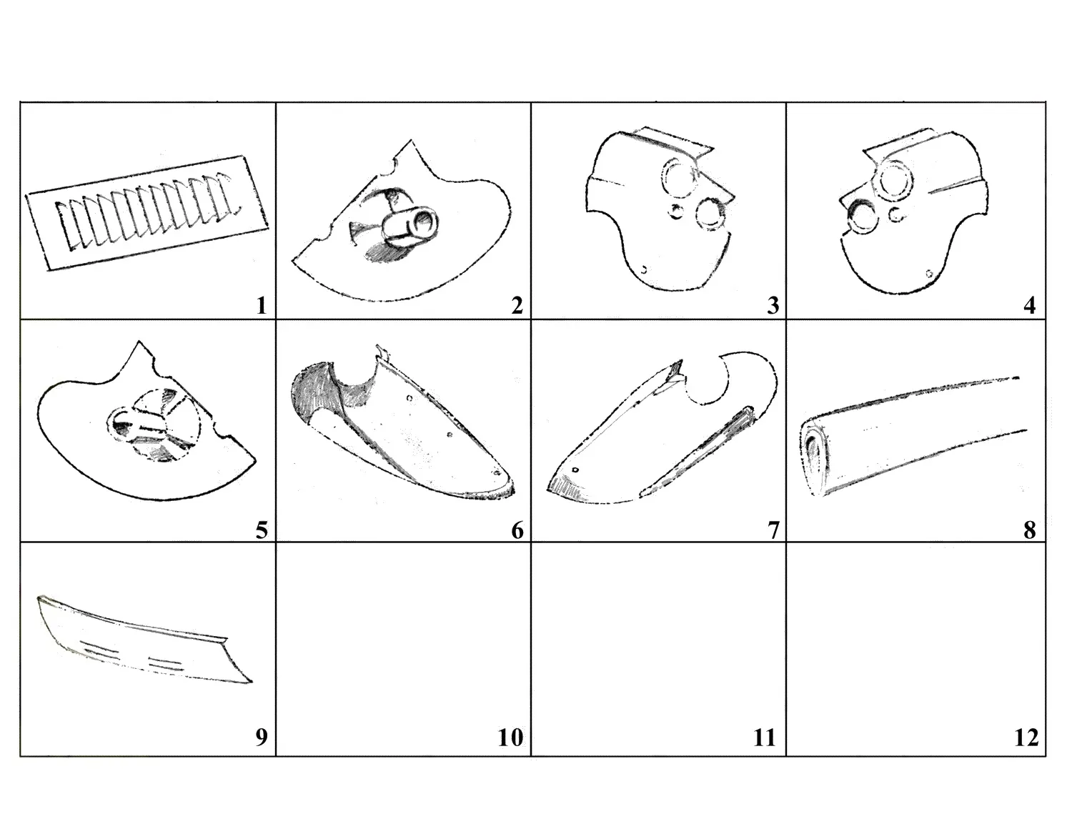 Ferrari 250 GT 2+2 (GTE) Front Panels exploded diagram
