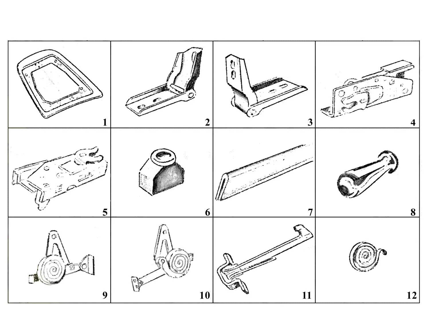 Ferrari 250 GT 2+2 (GTE) Bonnet exploded diagram