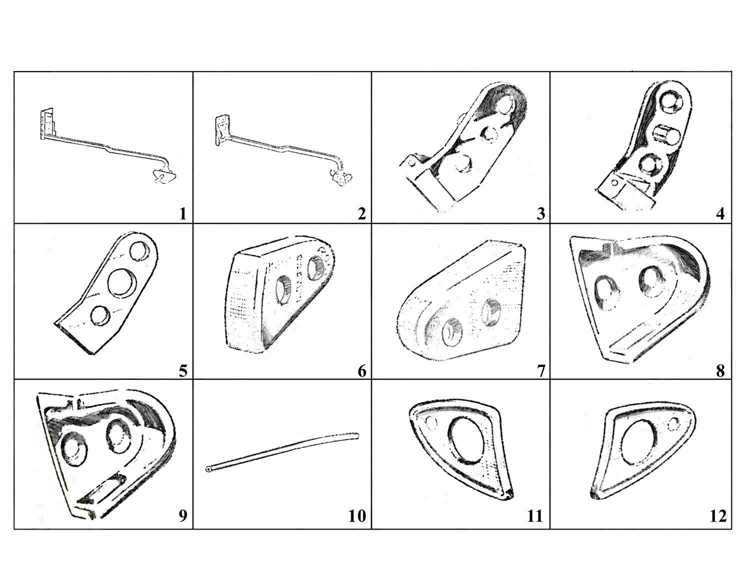 Ferrari 250 GT 2+2 (GTE) Doors exploded diagram