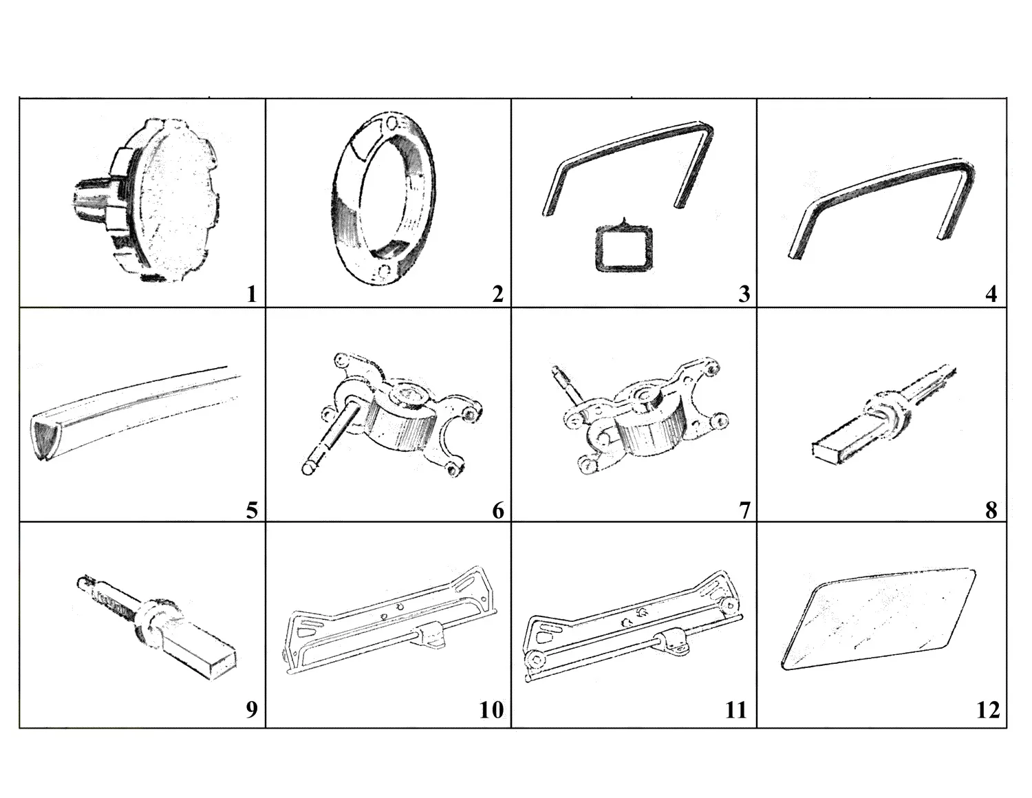 Ferrari 250 GT 2+2 (GTE) Doors exploded diagram