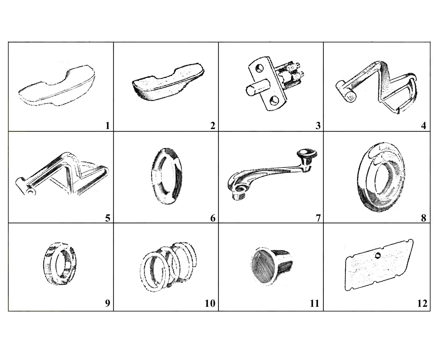 Ferrari 250 GT 2+2 (GTE) Doors exploded diagram