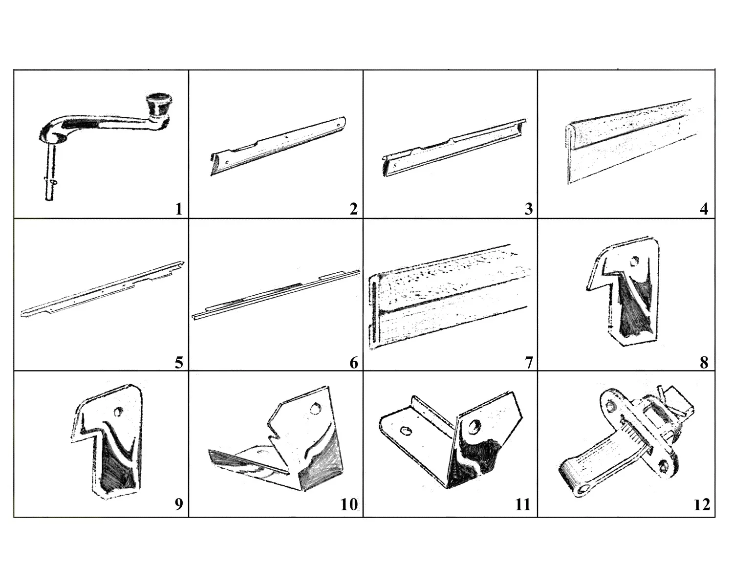 Ferrari 250 GT 2+2 (GTE) Doors exploded diagram