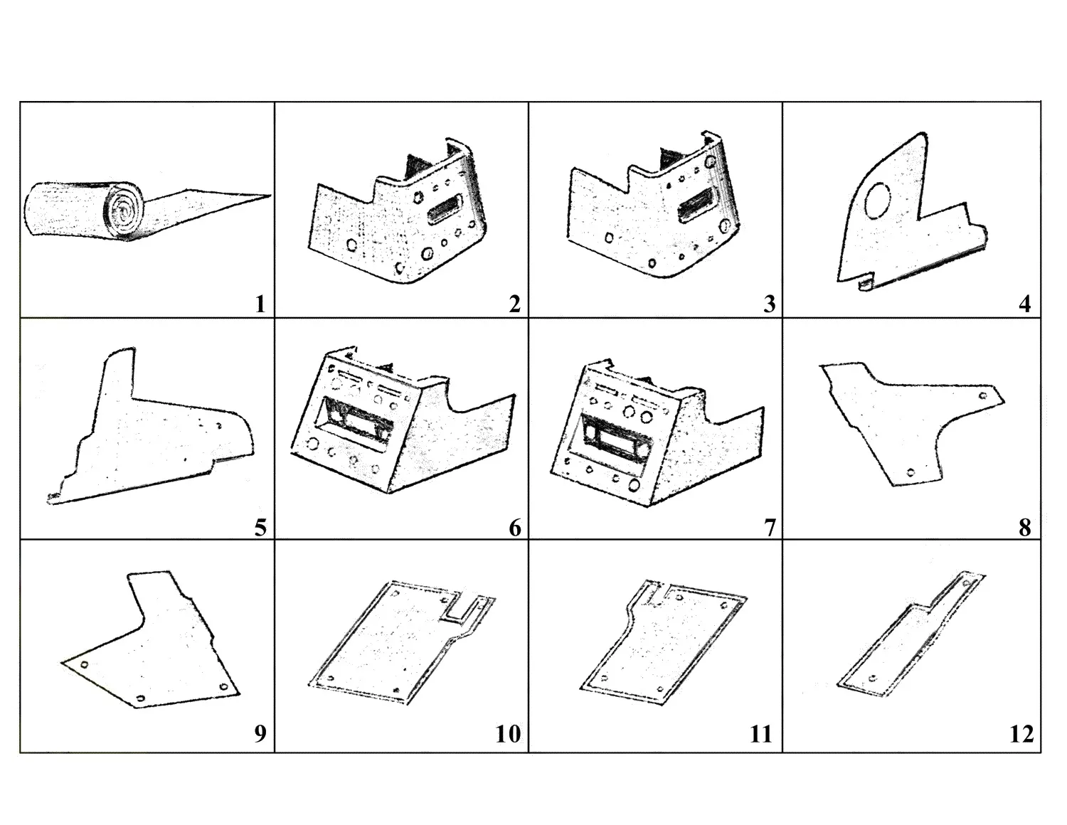 Ferrari 250 GT 2+2 (GTE) Carpets exploded diagram