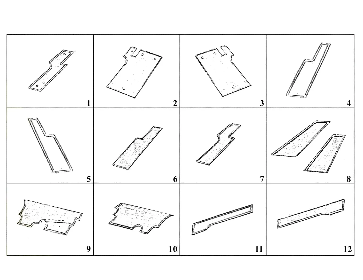 Ferrari 250 GT 2+2 (GTE) Carpets exploded diagram