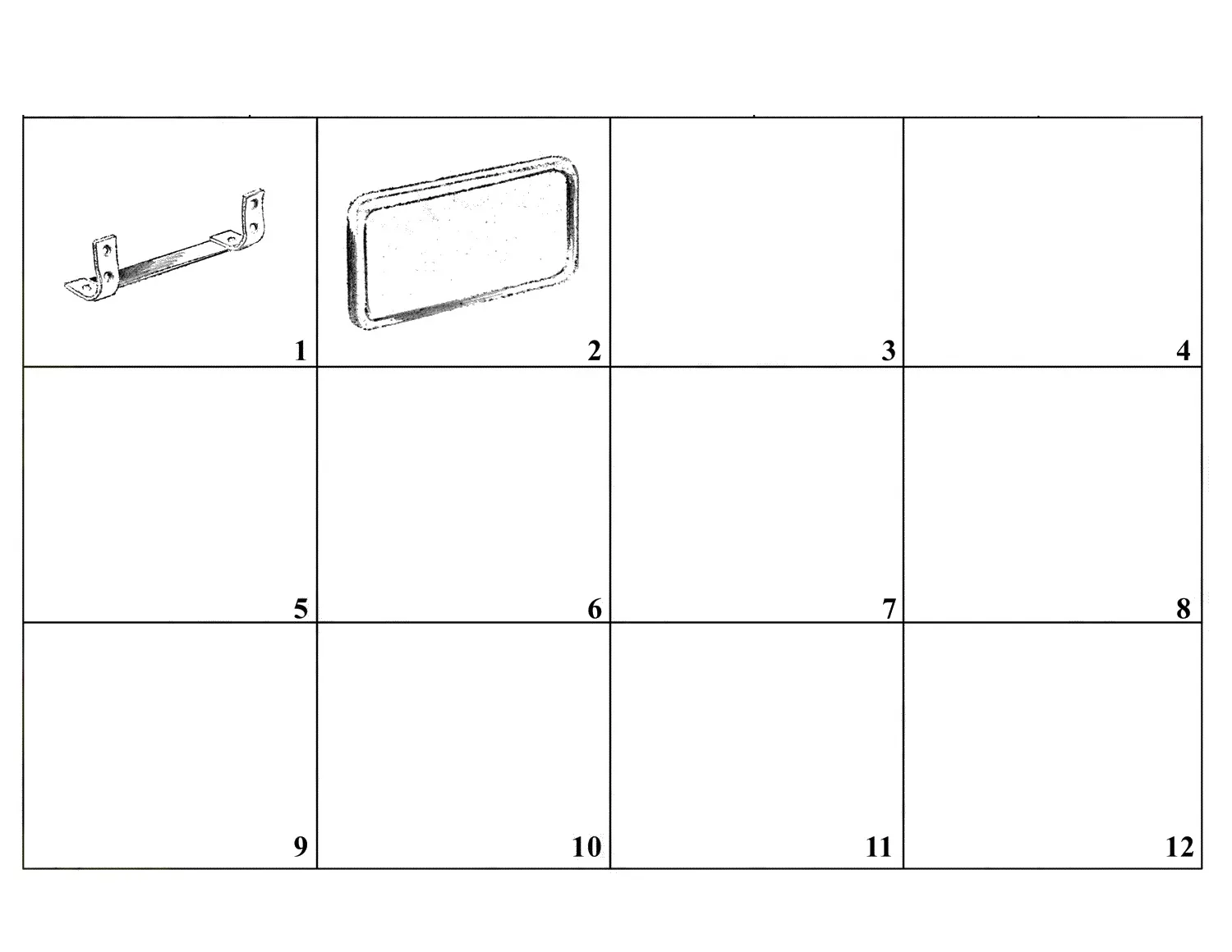 Ferrari 250 GT 2+2 (GTE) Number Plate Frames exploded diagram